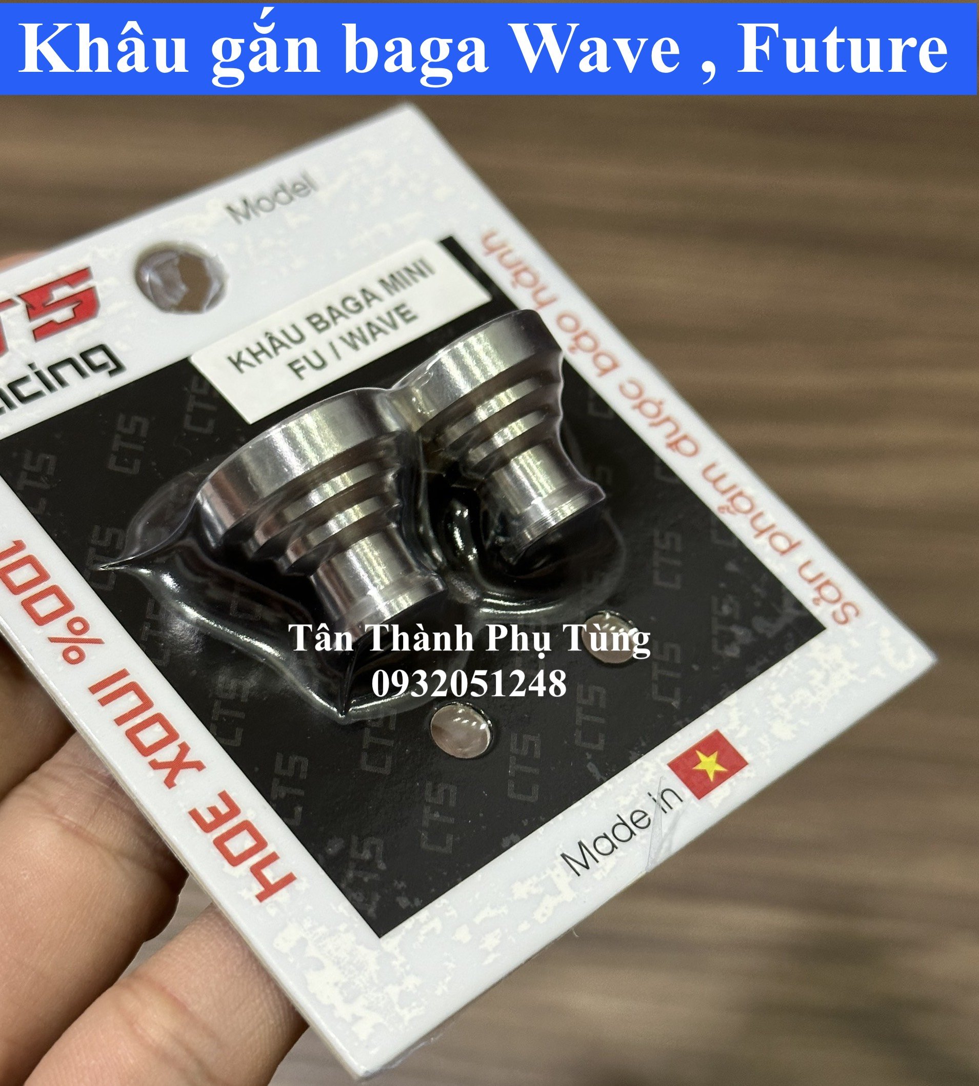 Khâu gắn baga dành cho Wave, Future 2 bên Inox 304 CTS