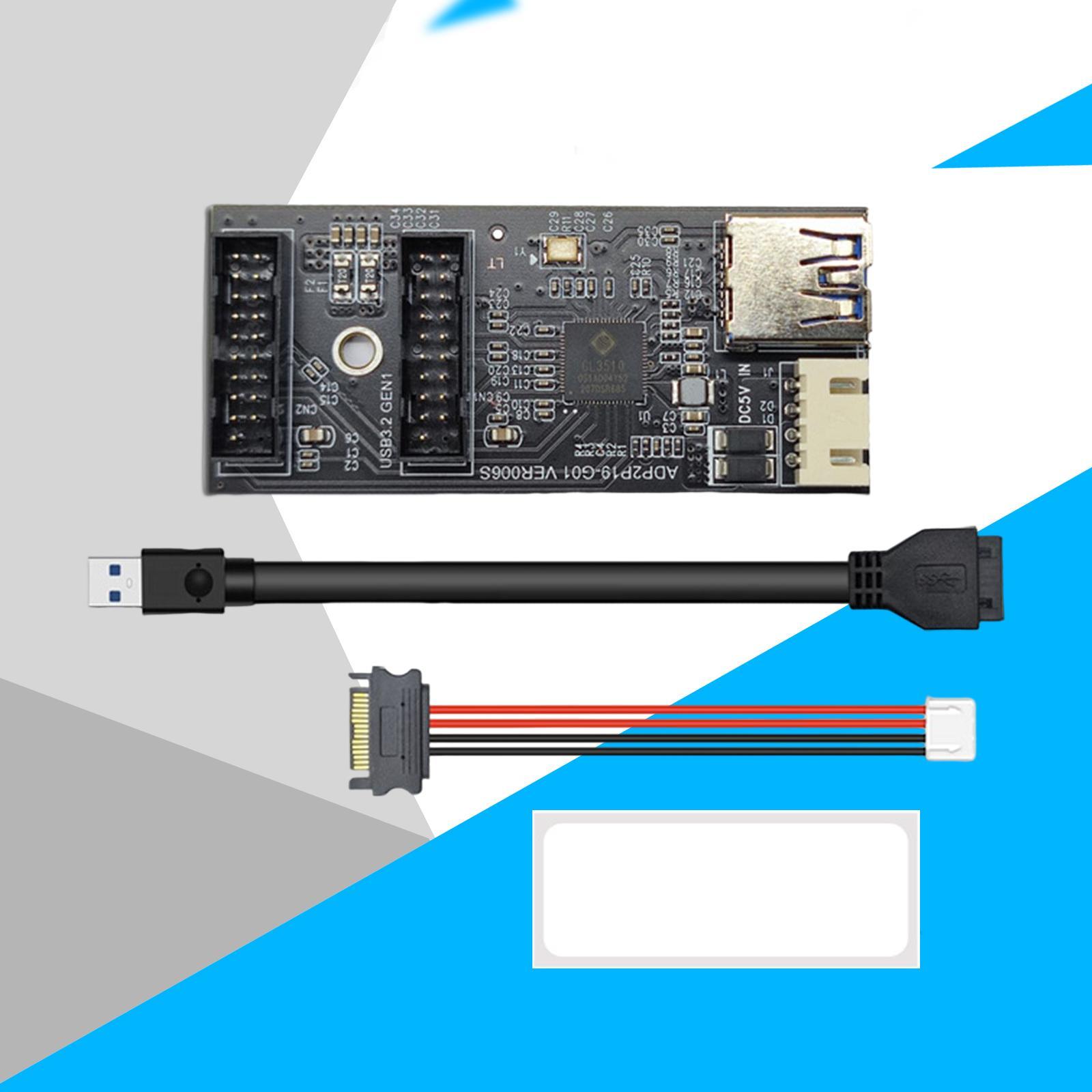 19Pin Motherboard Splitter Replaces Parts USB 3.0 Hub USB Adapter Conector