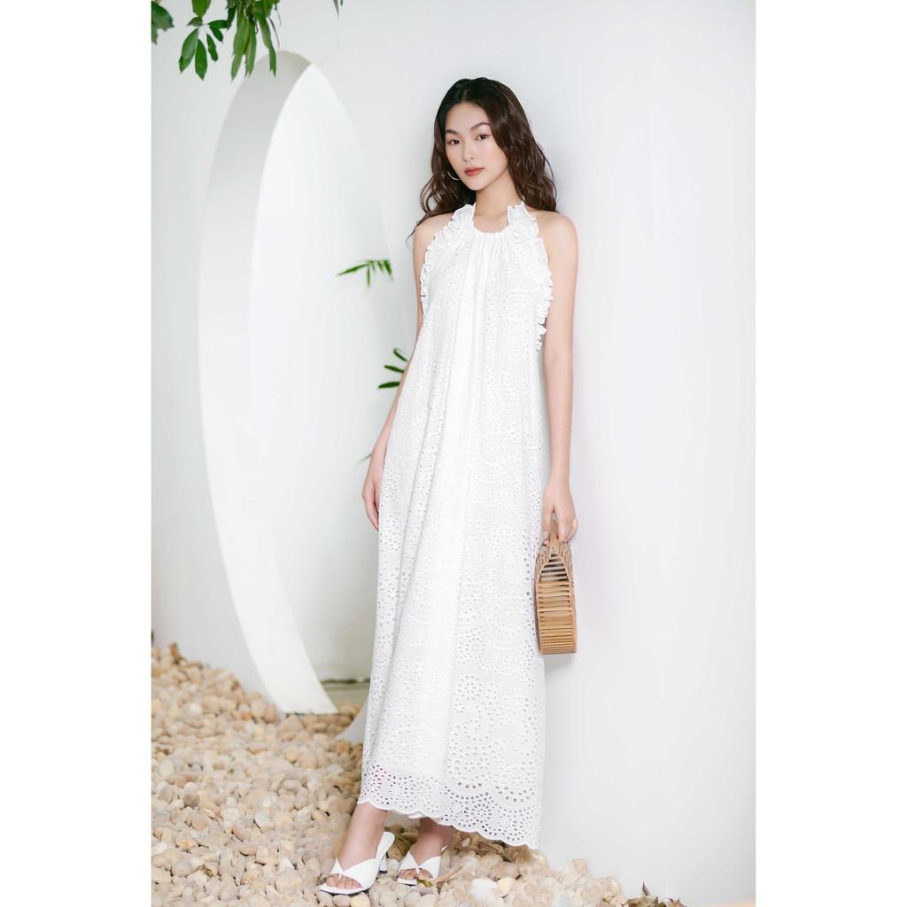 LIIN - Đầm yếm maxi chất thô 2 lớp