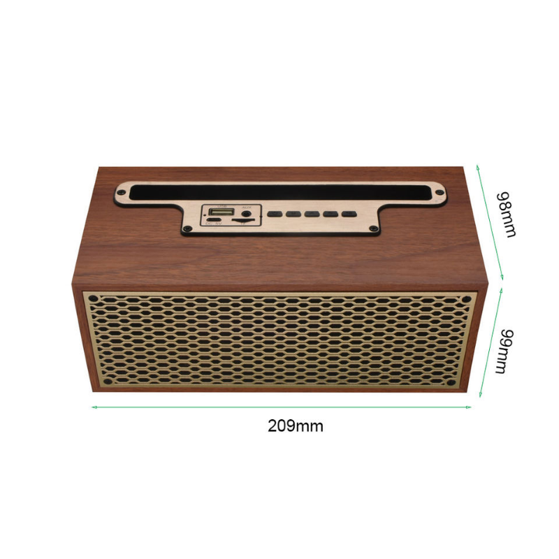 Người loa bluetooth hạt retro không dây cổ điển với điện thoại đứng ở nhà loa ngoài trời loa di động ngoài trời XM-5H màu: Brown