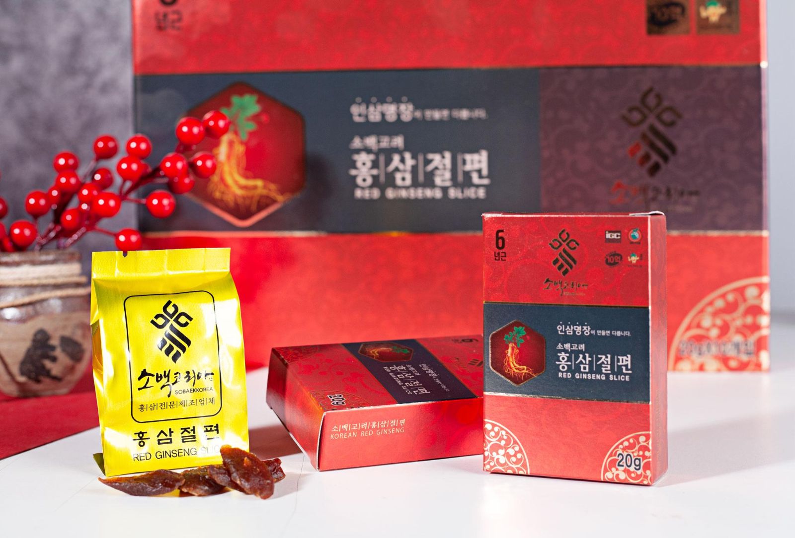 Hồng Sâm Thái Lát Tẩm Mật Ong Sobaek Korea 200g