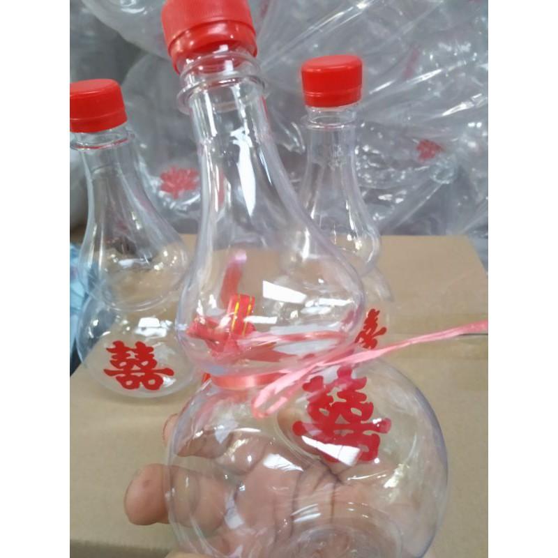 Set 20 chai hồ lô trắng trong 500ml in sẵn chữ hỉ