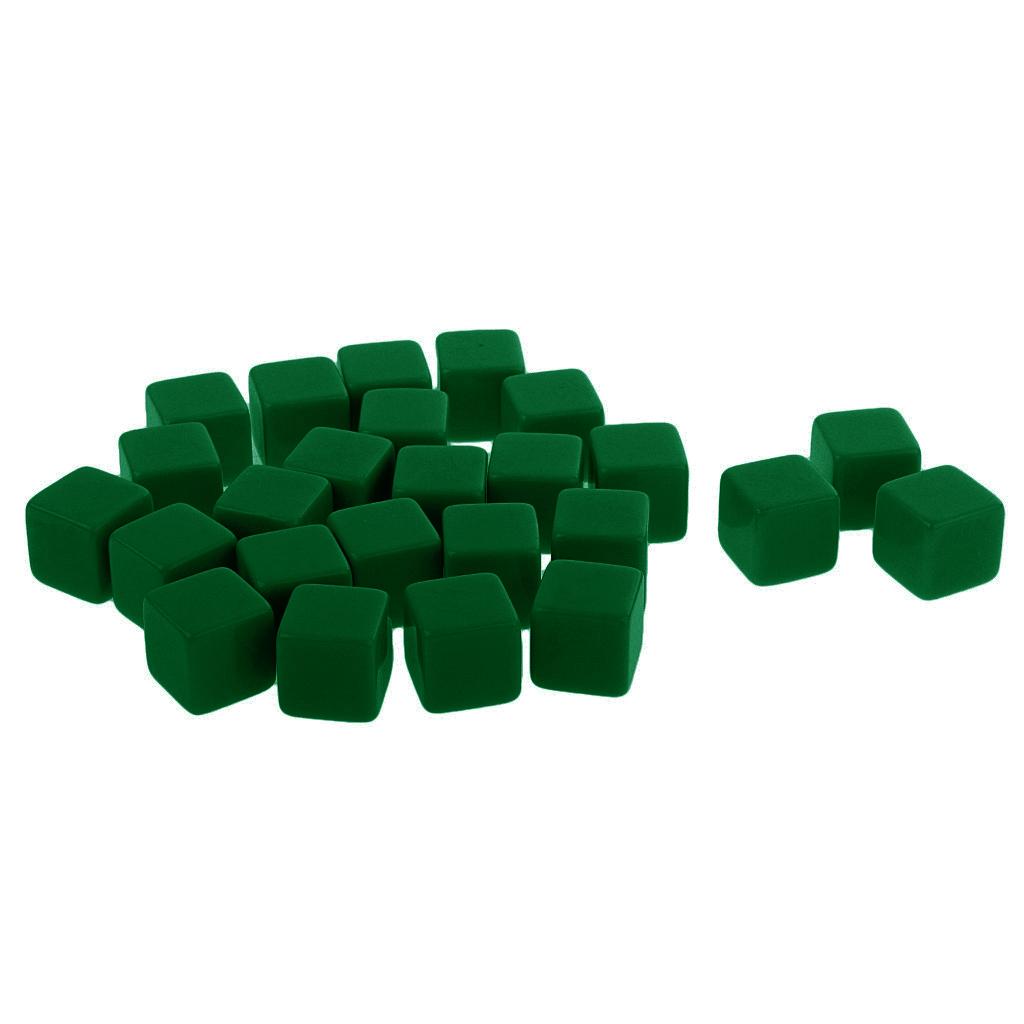 Set/25pcs Blank Dice D6 16mm/0.62'' D&D RPG Boardgame Playing Game Accessory