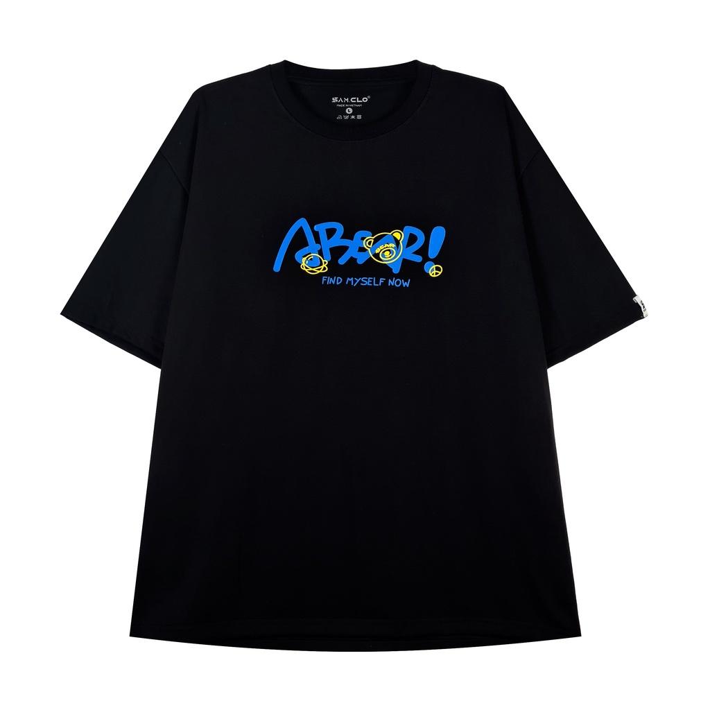 Áo thun nam nữ tay lỡ SAM CLO form rộng Unisex, mặc cặp, nhóm GẤU BEAR 80% cotton