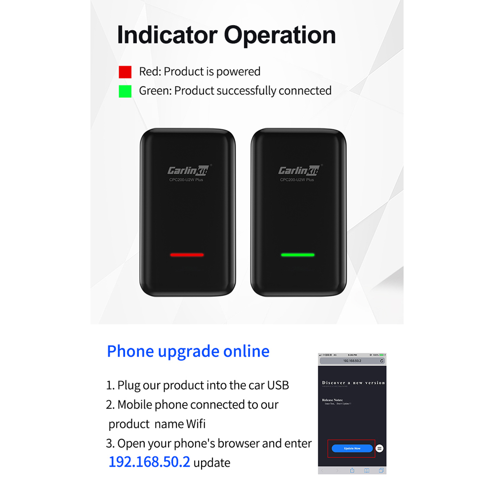 Carlinkit 2.0 U2W Plus 2021 - Apple Carplay không dây cho xe KIA màn hình nguyên bản.