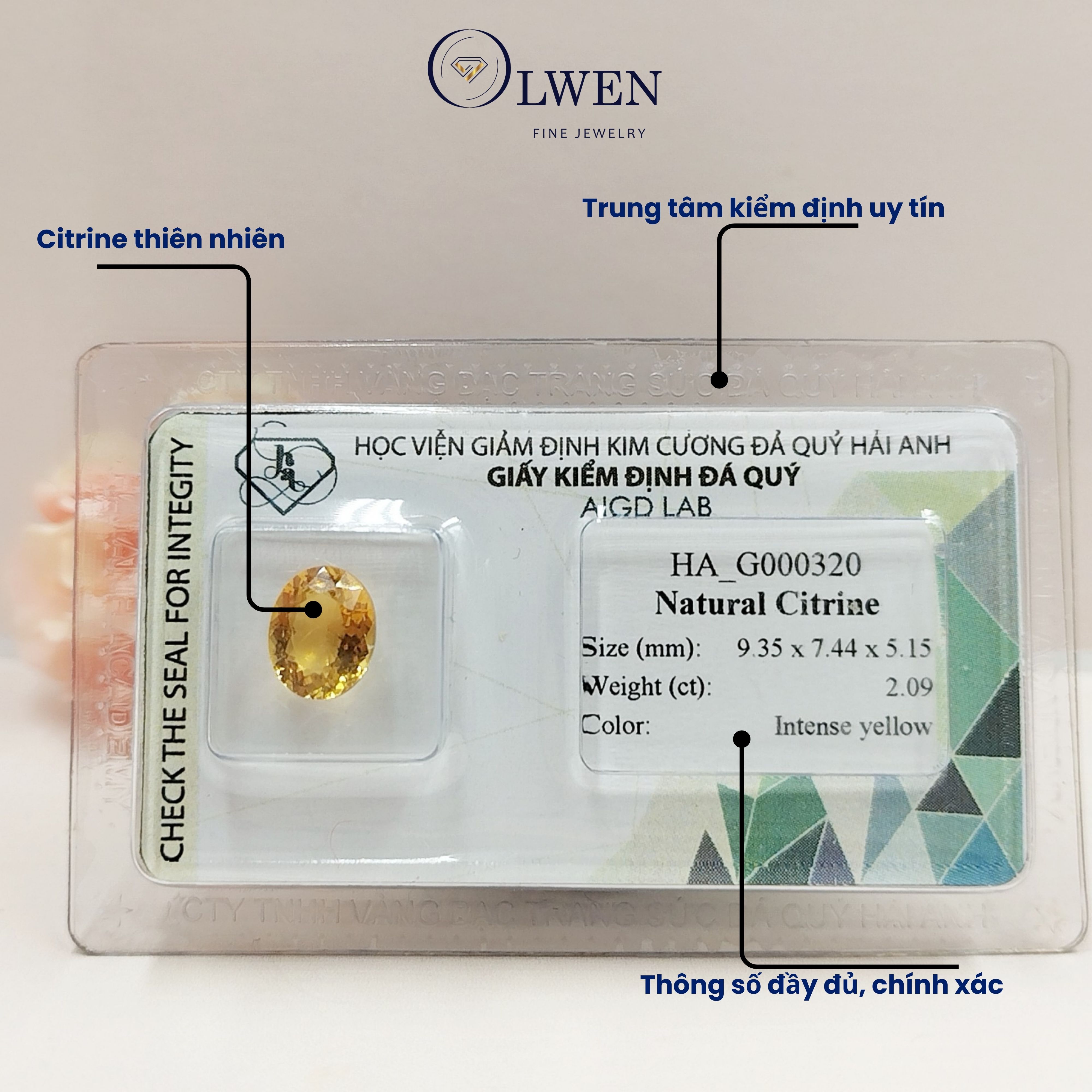 Viên đá thạch anh vàng thiên nhiên_HA-G000320