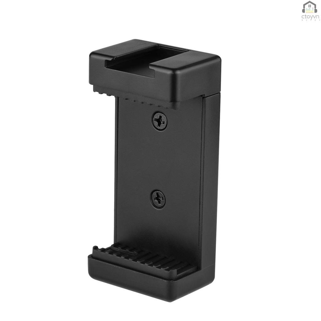 Kẹp giữ điện thoại chuyển đổi với ngàm ren kép 1/4 gắn tripod gậy selfie micro tương thích với điện thoại iPhone