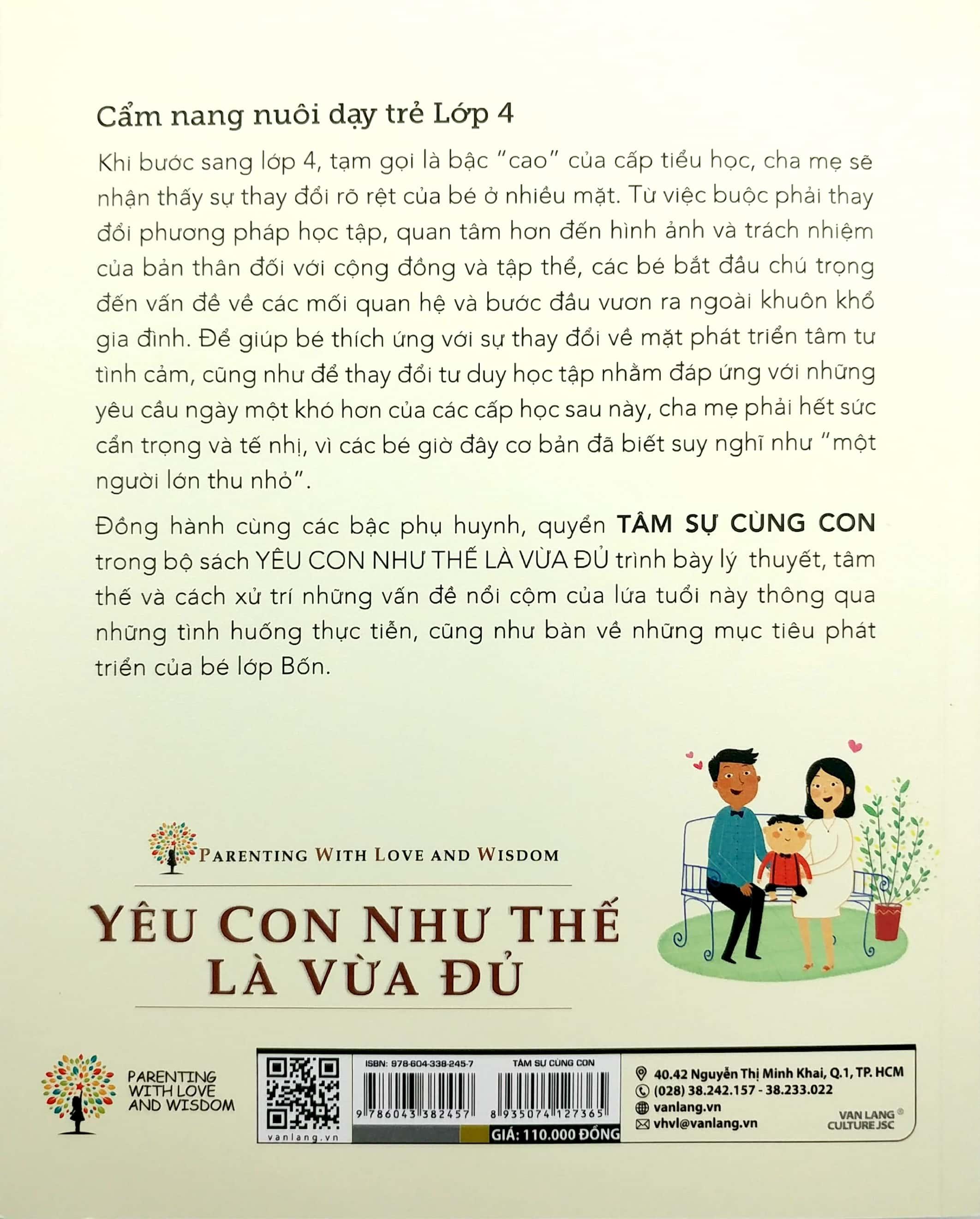 Yêu Con Như Thế Nào Là Vừa Đủ - Tâm Sự Cùng Con (Cẩm Nang Nuôi Dạy Trẻ Lớp 4)