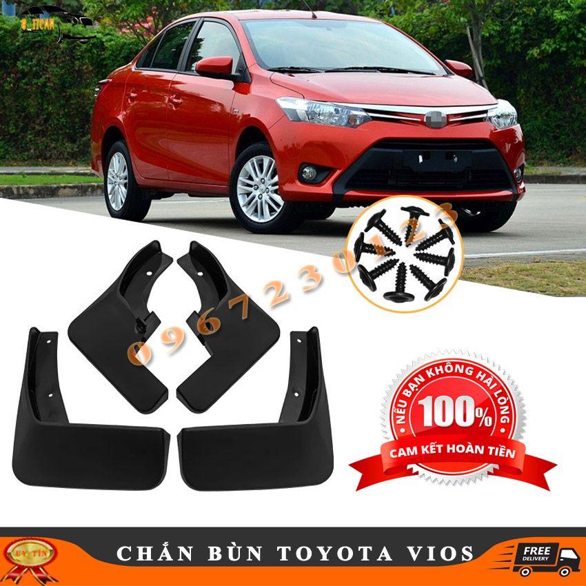 Bộ 4 Chắn Bùn TOYOTA VIOS 2014-2021 Chất Liệu Nhựa ABS Dẻo Cao Cấp Chống Vỡ