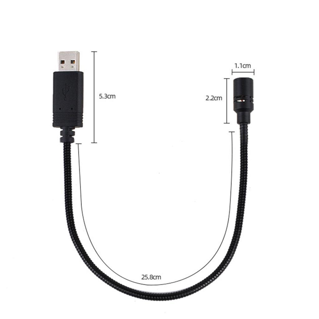 USB Microphone 360° Directional  Laptop Vocal Chats Black