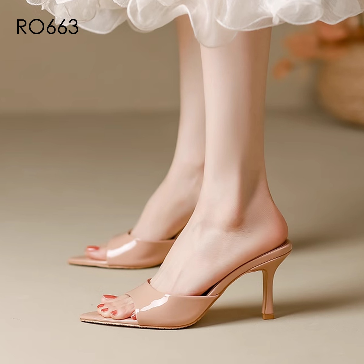 Dép cao gót nữ mũi nhọn ROSATA RO663 - 5p - HÀNG VIỆT NAM - BKSTORE