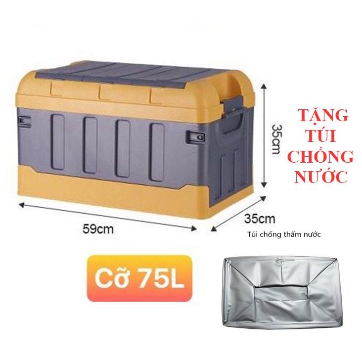Thùng đựng đồ cốp xe ô tô xếp gọn dễ dàng với 2 dung tích 30L và 55L tiết kiệm tối đa không gian cốp xe ô tô - 42 lít