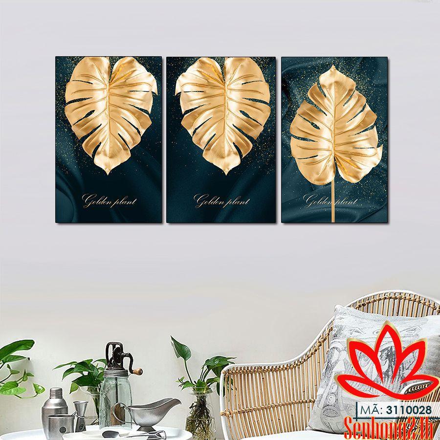 Bộ tranh treo tường phong thủy trang trí nội thất đẹp và giá gốc tại xưởng mới nhất thị trường ĐL 66 lá cây thiên nhiên