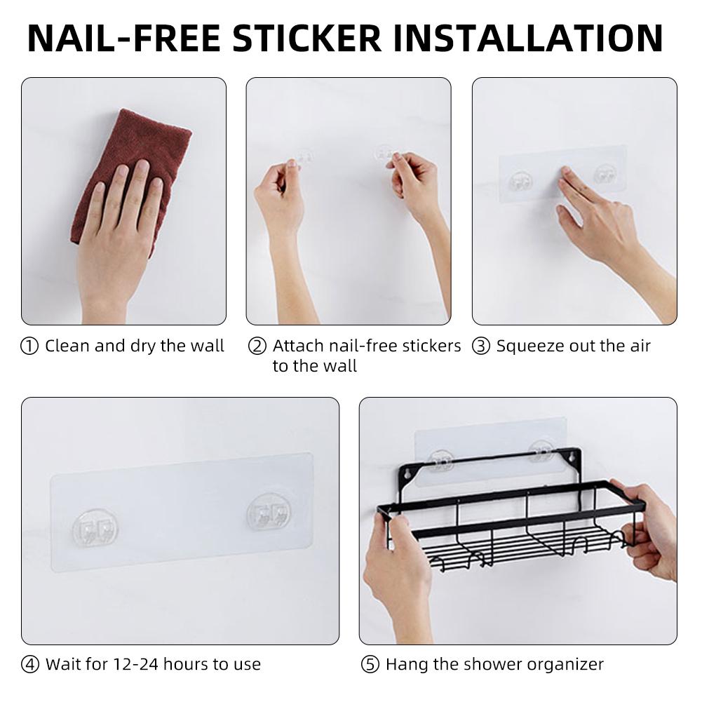 Giỏ Đựng Đồ Phòng Tắm Có Móc Treo Vòi Sen