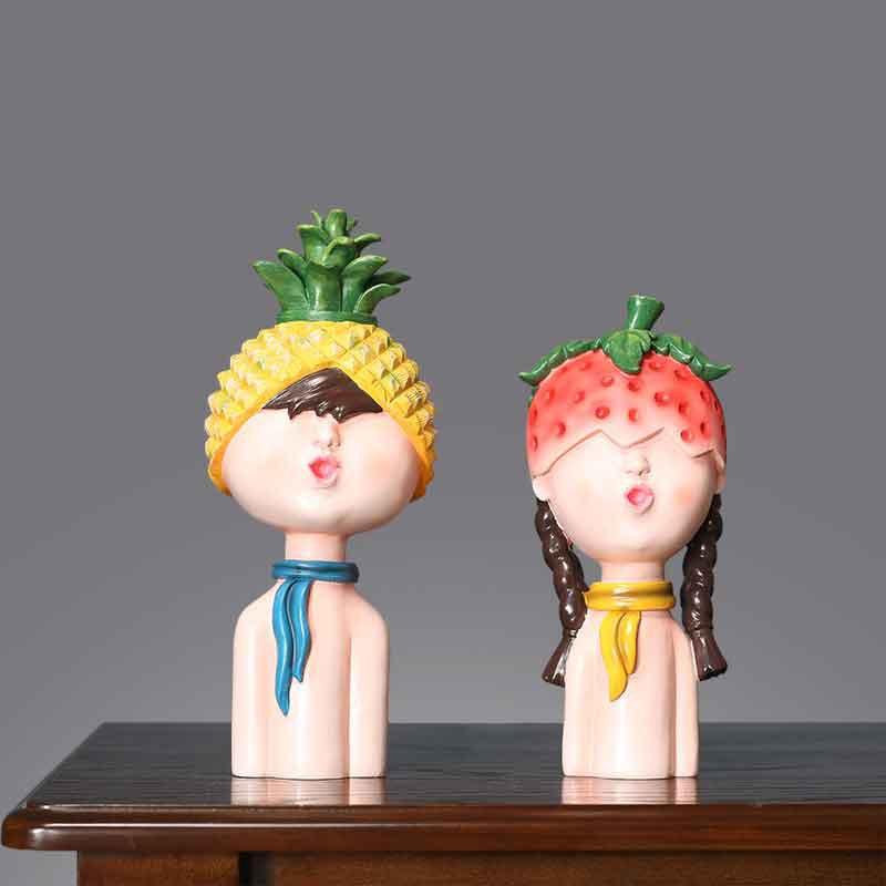 Tượng Búp Bê Trái Cây - tượng trang trí, trang trí để bàn, quà tặng decor
