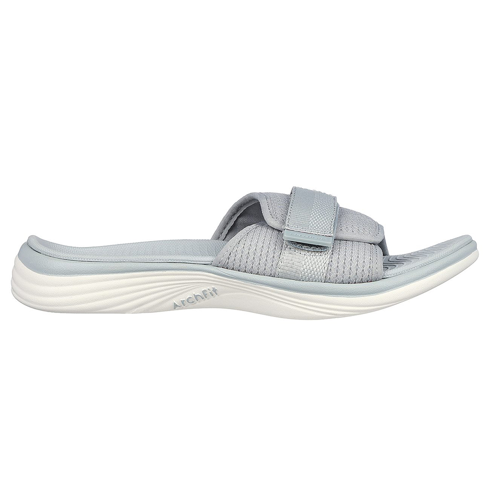 Skechers Nữ Dép Quai Ngang Đi Bộ Giặt Máy Được, Thường Ngày, Đi Học, Đi Làm On-The-GO Arch Fit Radiance Irresistible Walking Arch Fit, Machine Washable, Ultra Go - 141322-GRY