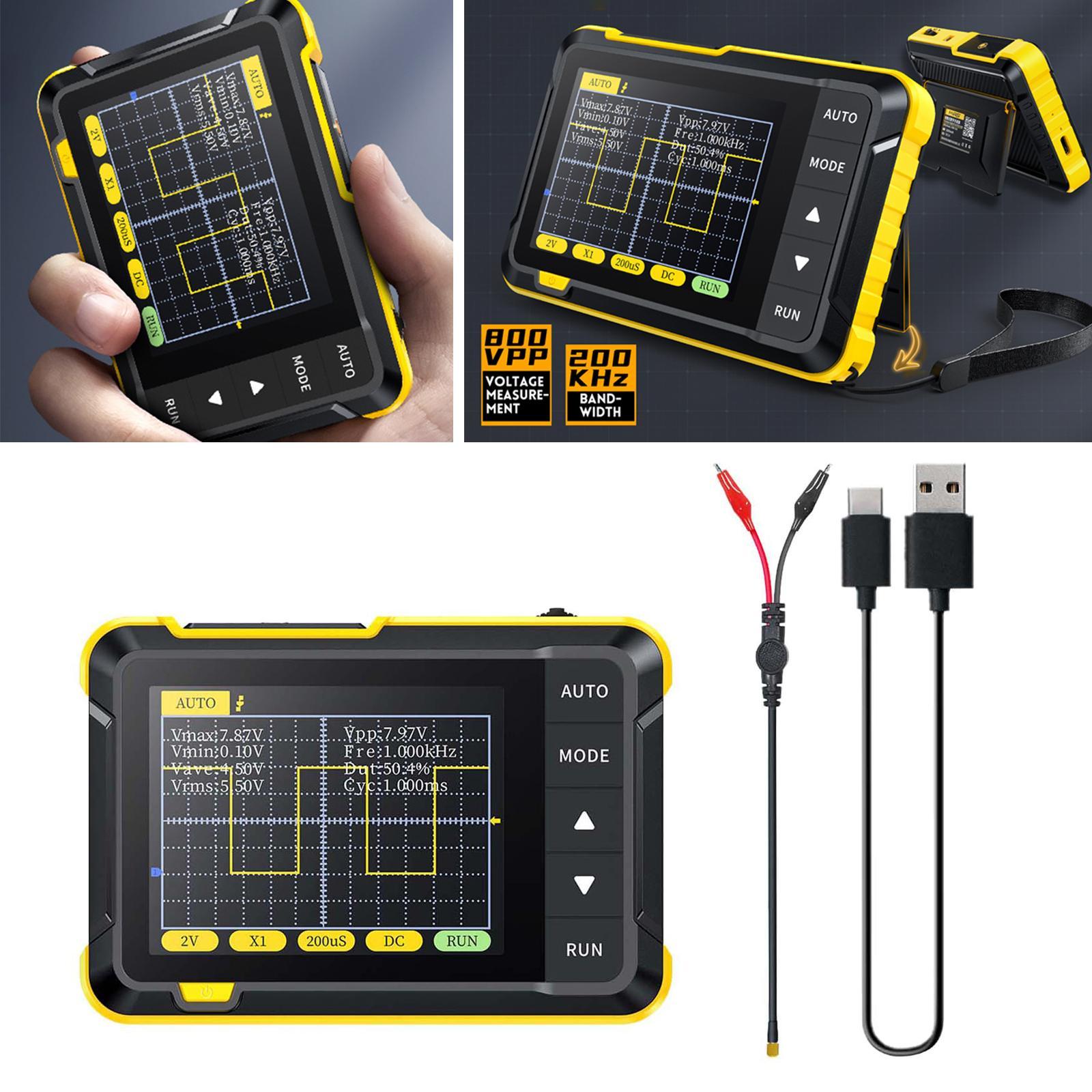 Handheld Digital Oscilloscope 200KHz 400V for Electronic Repair DIY Teaching