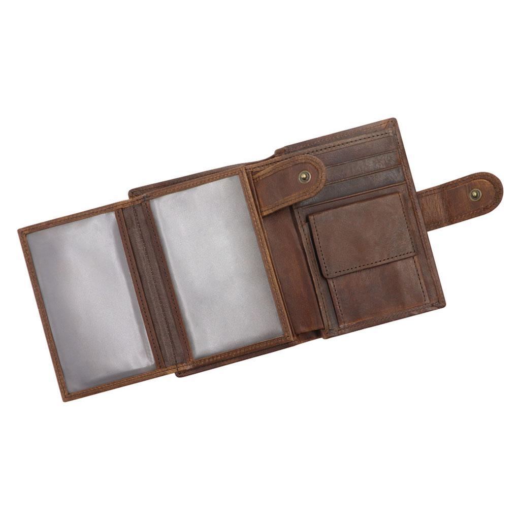 Wallet  Pocket Purse Zip Minimalist Mens coffee