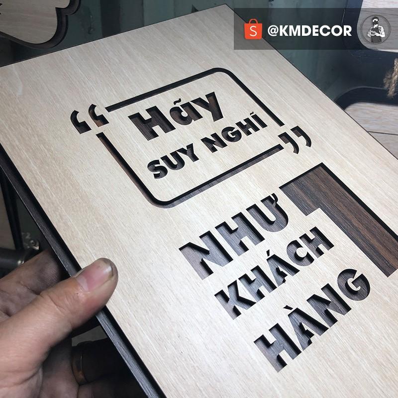 Mẫu tranh - Mã 015 "Hãy suy nghĩ như một khách hàng"