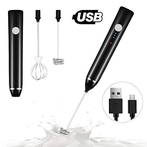 Máy đánh trứng tạo bọt cafe mini 2 trong 1 với 3 chế độ dùng pin sạc USB cao cấp