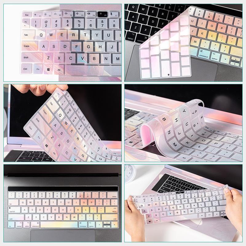 Miếng dán bàn phím màu trơn chống thấm nước cho MacBook Asus Dell Lenovo Huawei Honor Xiaomi Notebook