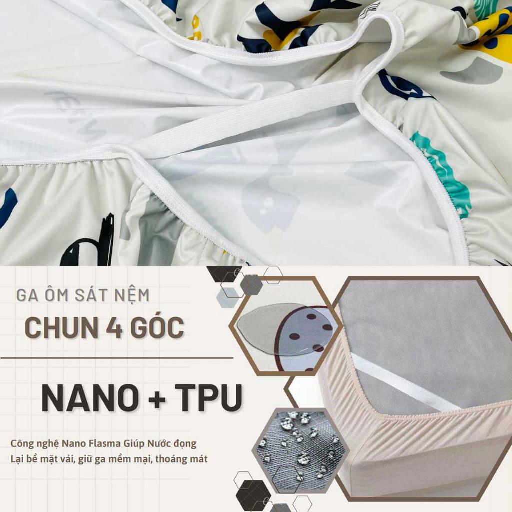 Ga chống thấm Cotton bảng chữ cái ABC tiếng anh động vật biển cho bé ham học hỏi