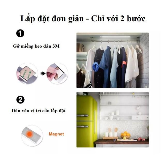 Đèn led cảm ứng thông minh dán tường sạc USB (loại tròn và dài)