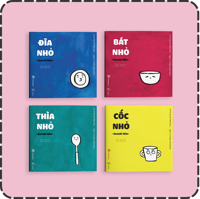 Set 4 cuốn Ehon Đồ vật quanh bé cho bé 0-6 tuổi