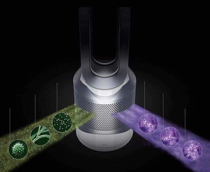 Quạt Dyson 3in1 HP00 màu niken - điện 110v hàng Nhật Hàng chính hãng