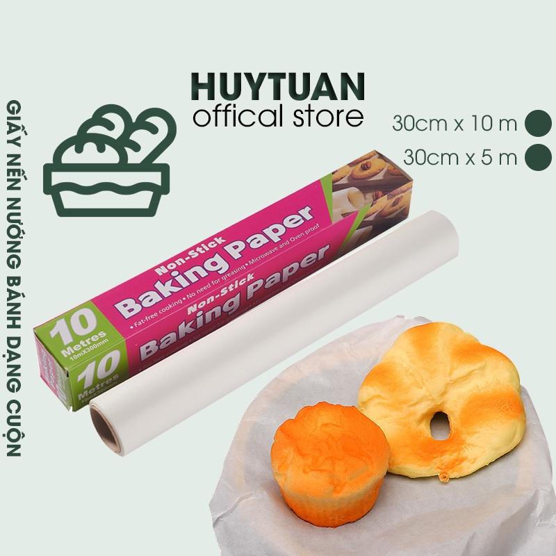 Giấy nến nướng bánh dạng cuộn 5 mét, 10 mét rộng 30cm - Giấy nướng bánh chống dính BAKING PAPER (GNC02)