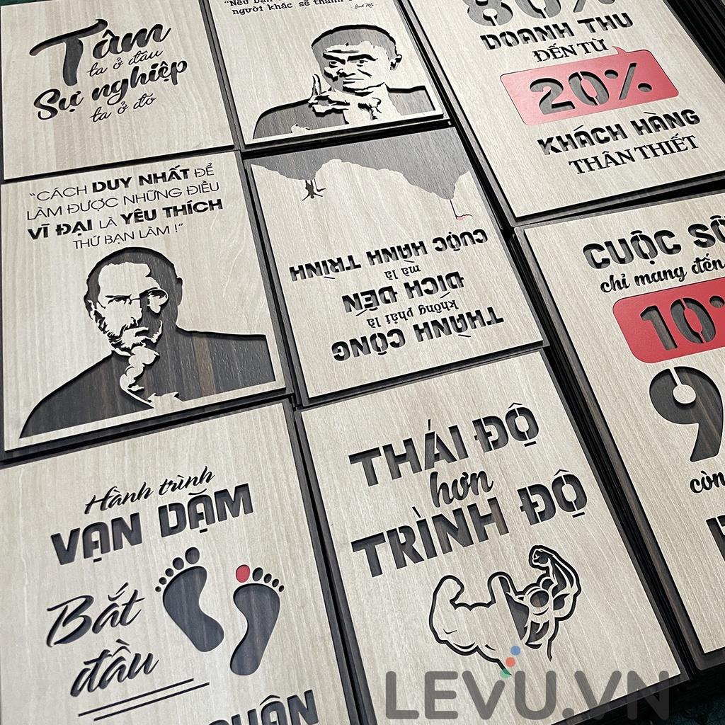 Tranh slogan văn phòng LEVU LV005 &quot;Thái độ hơn trình độ