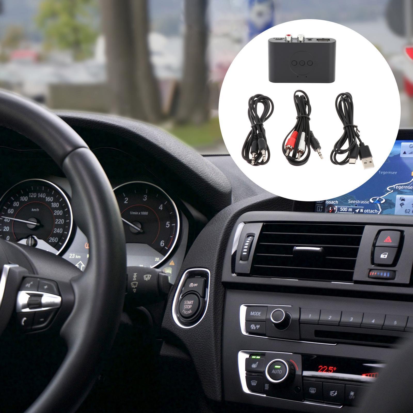 Mini Receiver Wireless Bluetooth 5.0 2 RCA Audio Adapter for PC Stereo