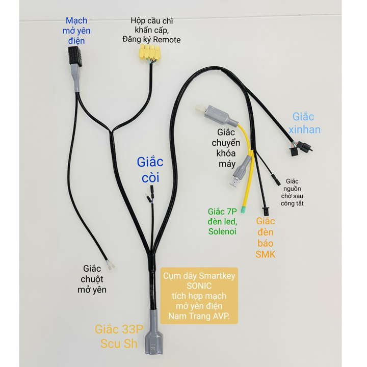 Bộ dây Smarkey gắn xe SH đời 2013 đến 2015 - TKA8628
