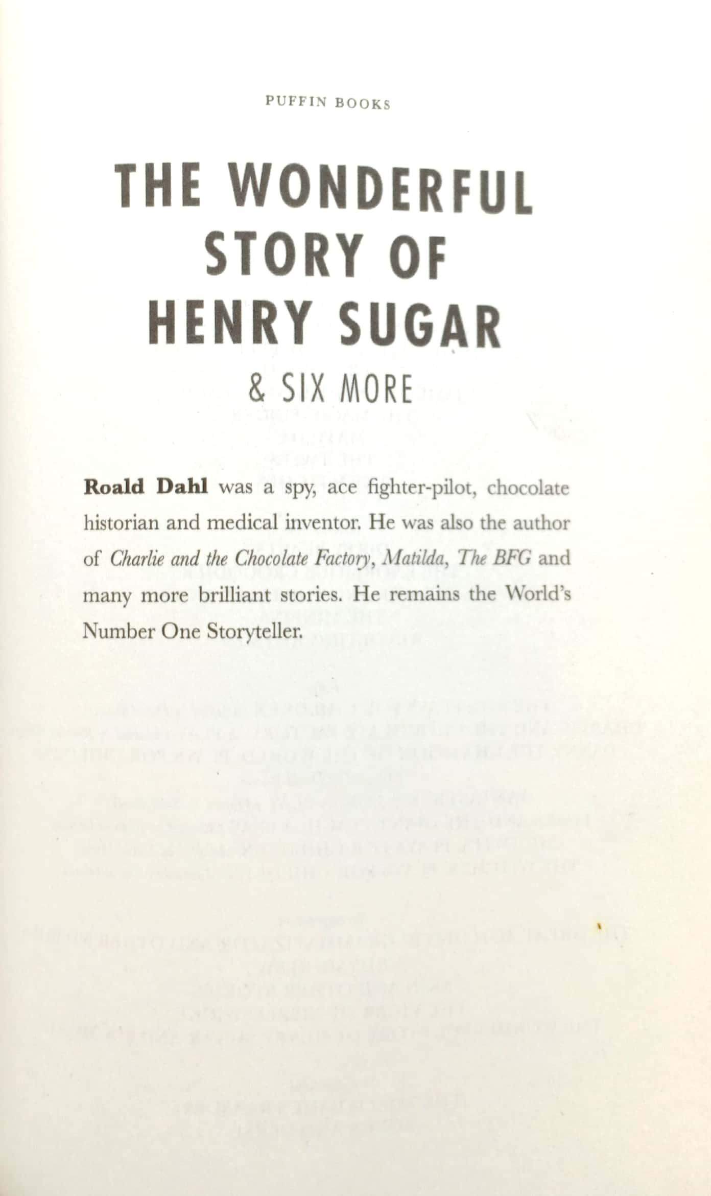 The Wonderful Story of Henry Sugar and Six More
