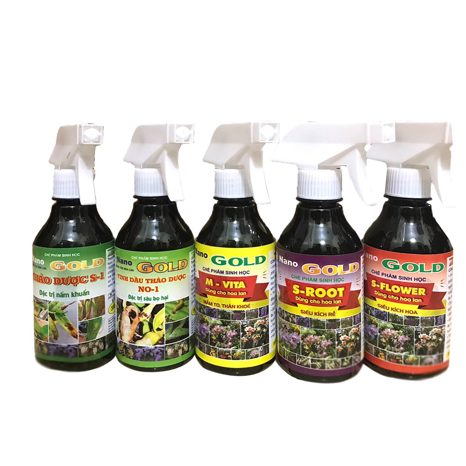 Bộ 5 sản phẩm phát triển toàn diện dành cho hoa lan: sinh trưởng - phát triển - ra hoa - phòng trừ sâu, bệnh