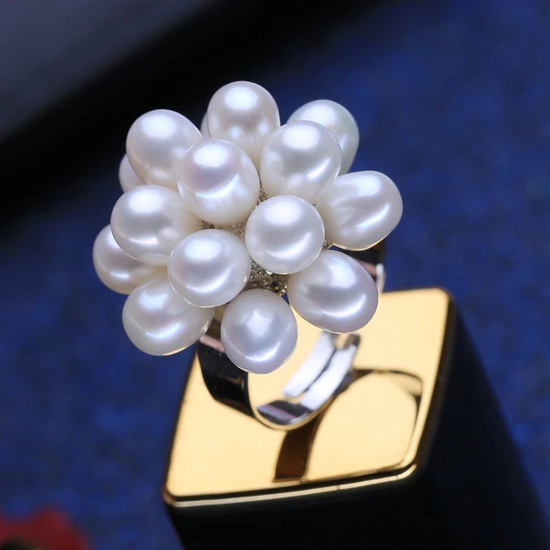 Nhẫn Ngọc Trai Bạc Cao Cấp Chùm Dâu - Trang Sức Cô Tấm - MULBERRIES PEARL - CTJ0113