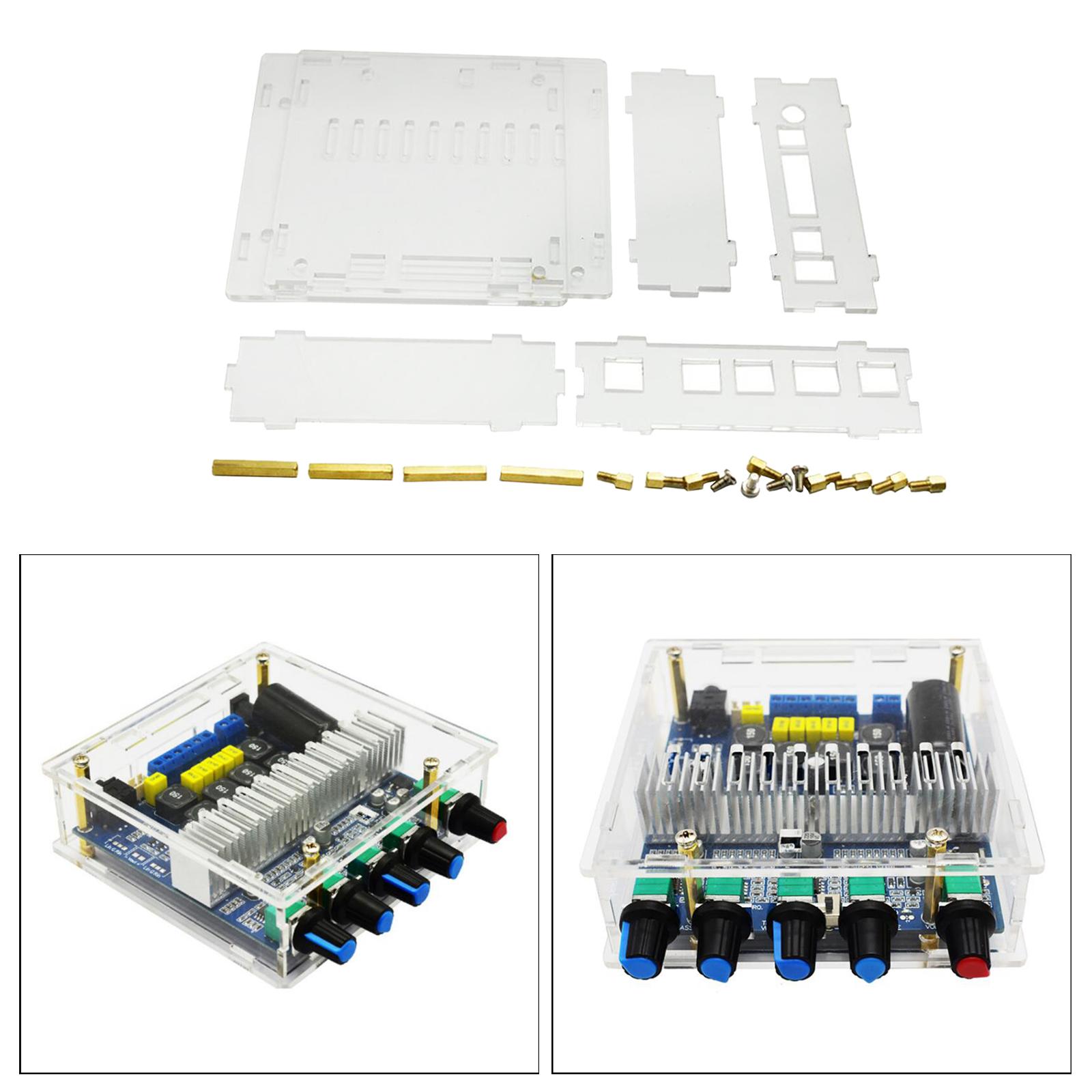 Bluetooth 5.0 TPA3116D2 Digital Audio Amplifier Board Acrylic Case Anti Dust