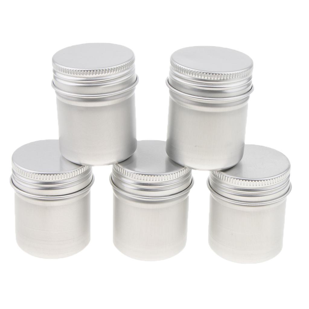 30X 50ml Aluminum Screw Cap Can Tin Pot Jar Container Empty Storage Bottles