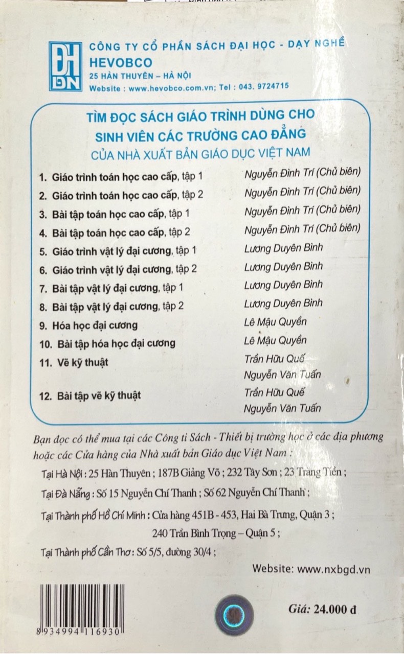 Giáo Trình Vật Lý Đại Cương Tập 1 ( Dùng Cho Sinh Viên Các Trường Cao Đẳng)