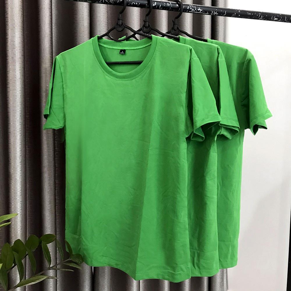 Áo Thun Cổ Tròn Trơn Ngắn Tay Form Dành Cho Nam, Nữ - Xanh Két