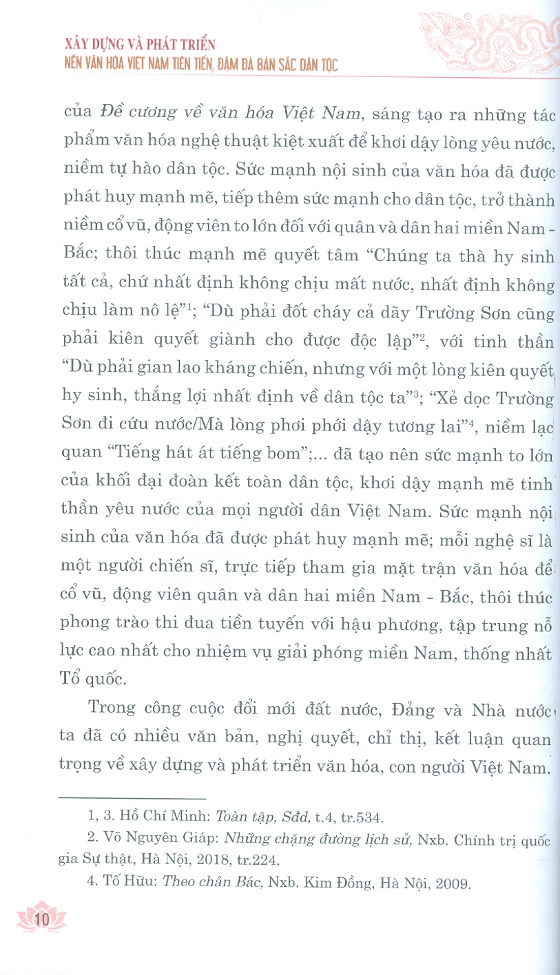XÂY DỰNG VÀ PHÁT TRIỂN NỀN VĂN HOÁ VIỆT NAM TIÊN TIẾN, ĐẬM ĐÀ BẢN SẮC DÂN TỘC – Nguyễn Phú Trọng - NXB CTQG Sự Thật