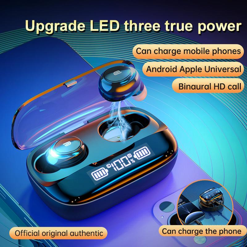 M-U8 Tai Nghe Bluetooth TWS5.0 Hai Tai Màn Hình Hiển Thị Kỹ Thuật Số 3 Thực Sự Không Dây Âm Thanh Stereo Trung Thực Tai Nghe In-Tai Tai Nghe Nhét Tai WithCharging Hộp