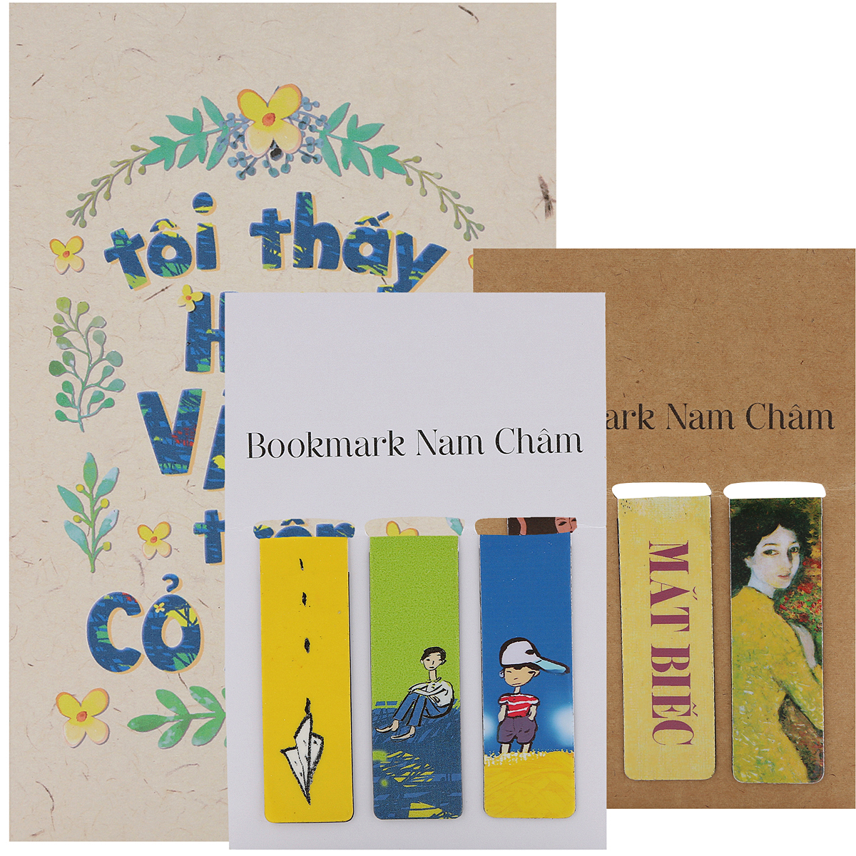 Combo Bookmark Nam Châm Bộ 3 Tác Phẩm Nguyễn Nhật Ánh (Tặng Kèm Postcard Tôi Thấy Hoa Vàng Trên Cỏ Xanh)