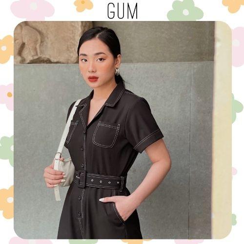 Jumpsuit đen áo liền quần Seemless By Gum