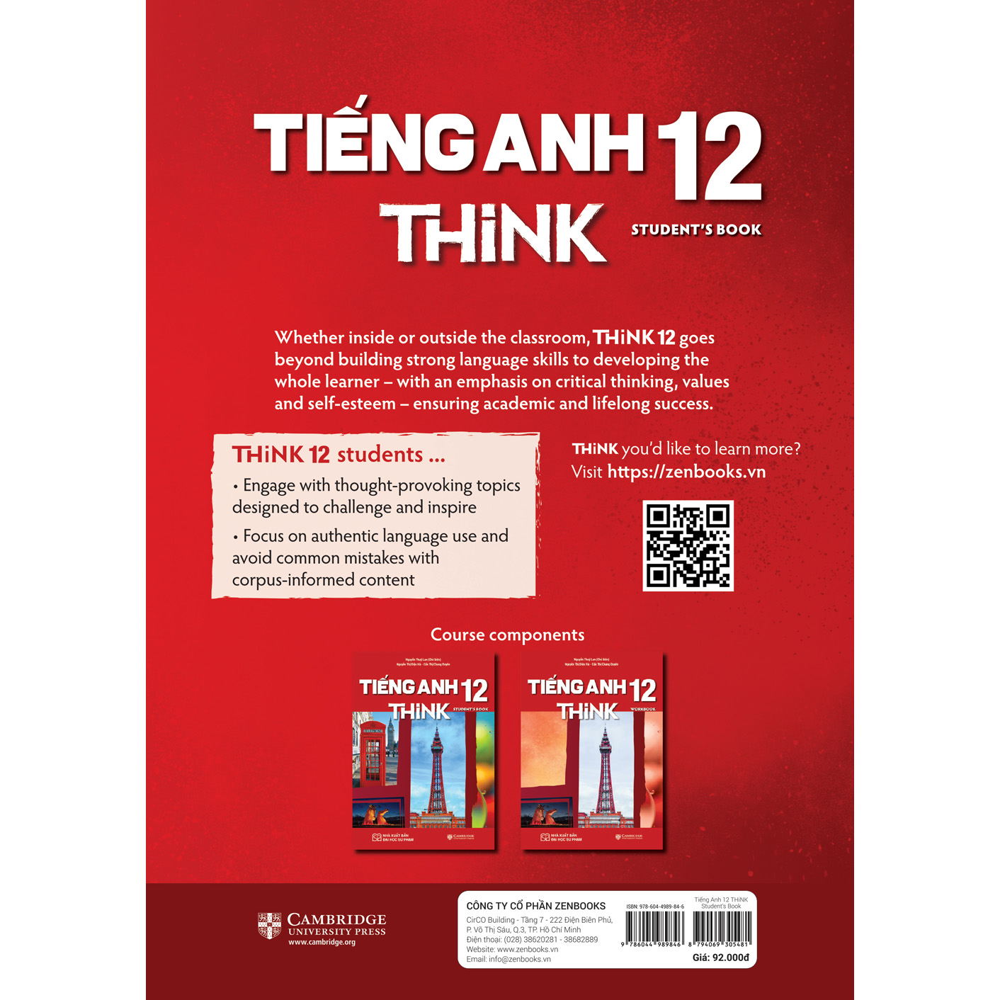 Sách Giáo Khoa Tiếng Anh 12 THiNK - Student’s Book