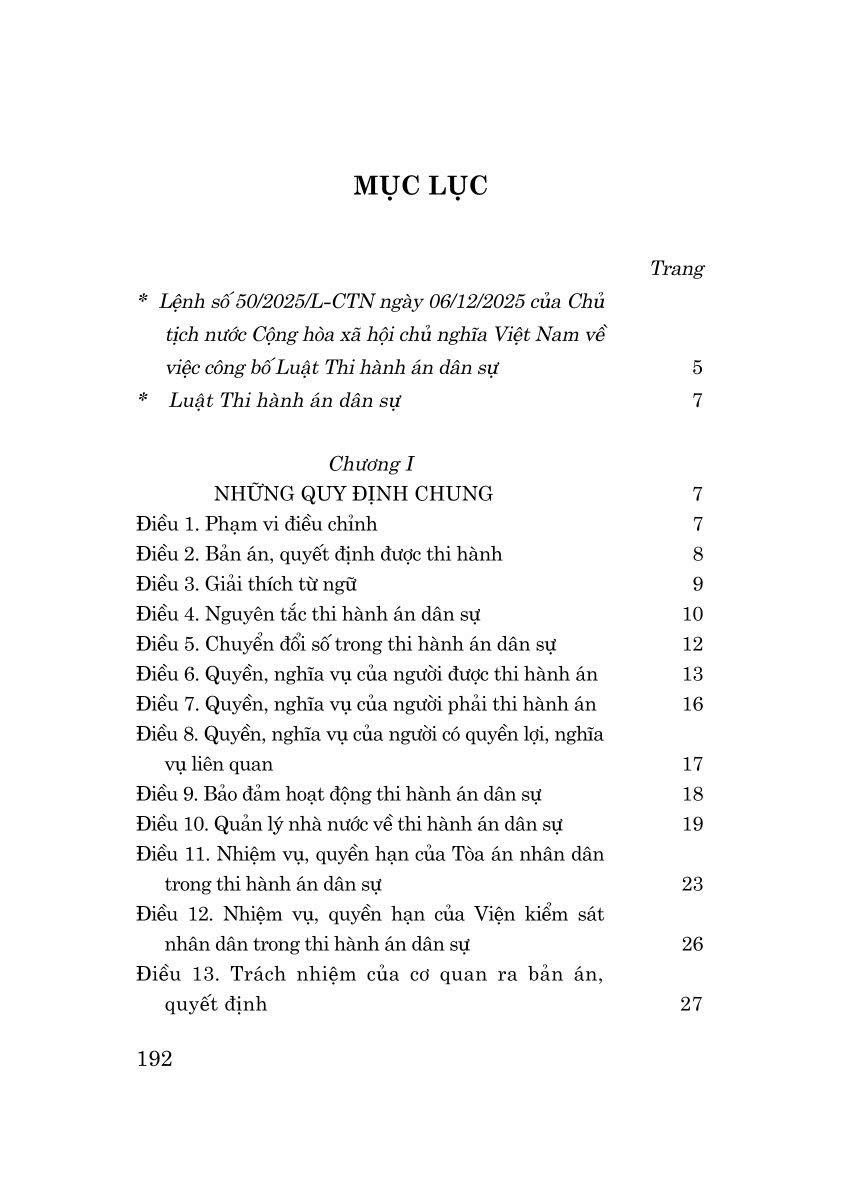 Luật Thi hành án dân sự năm 2025