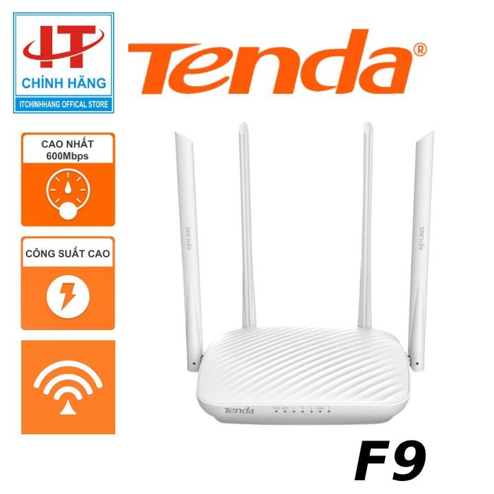 Bộ Phát Sóng Wifi Router Tenda F9 Chuẩn N 600Mbps - Hàng Chính Hãng