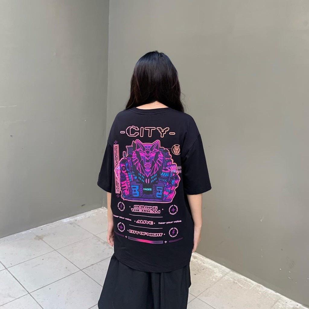 Áo thun unisex tay lỡ form rộng Hades City Tee cực chất || Hany Shop