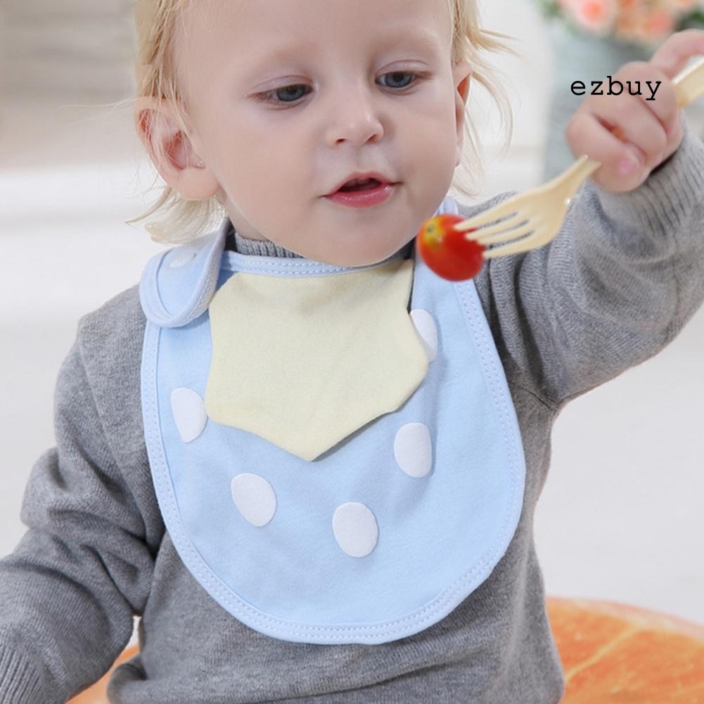 Yếm ăn bằng cotton chống thấm nước họa tiết hoạt hình cho bé