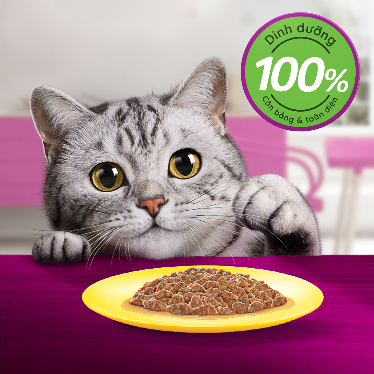 Thức Ăn Cho Mèo Trưởng Thành Dạng Sốt WHISKAS - 80g (12 gói)